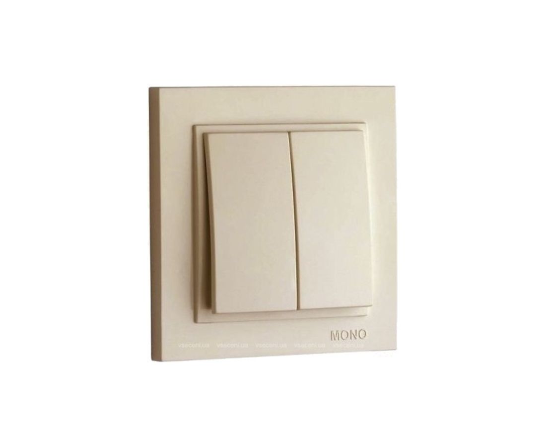 ჩამრთველი ორიანი DESPINA cream - 102-170025-102 — როზეტები და ჩამრთველები